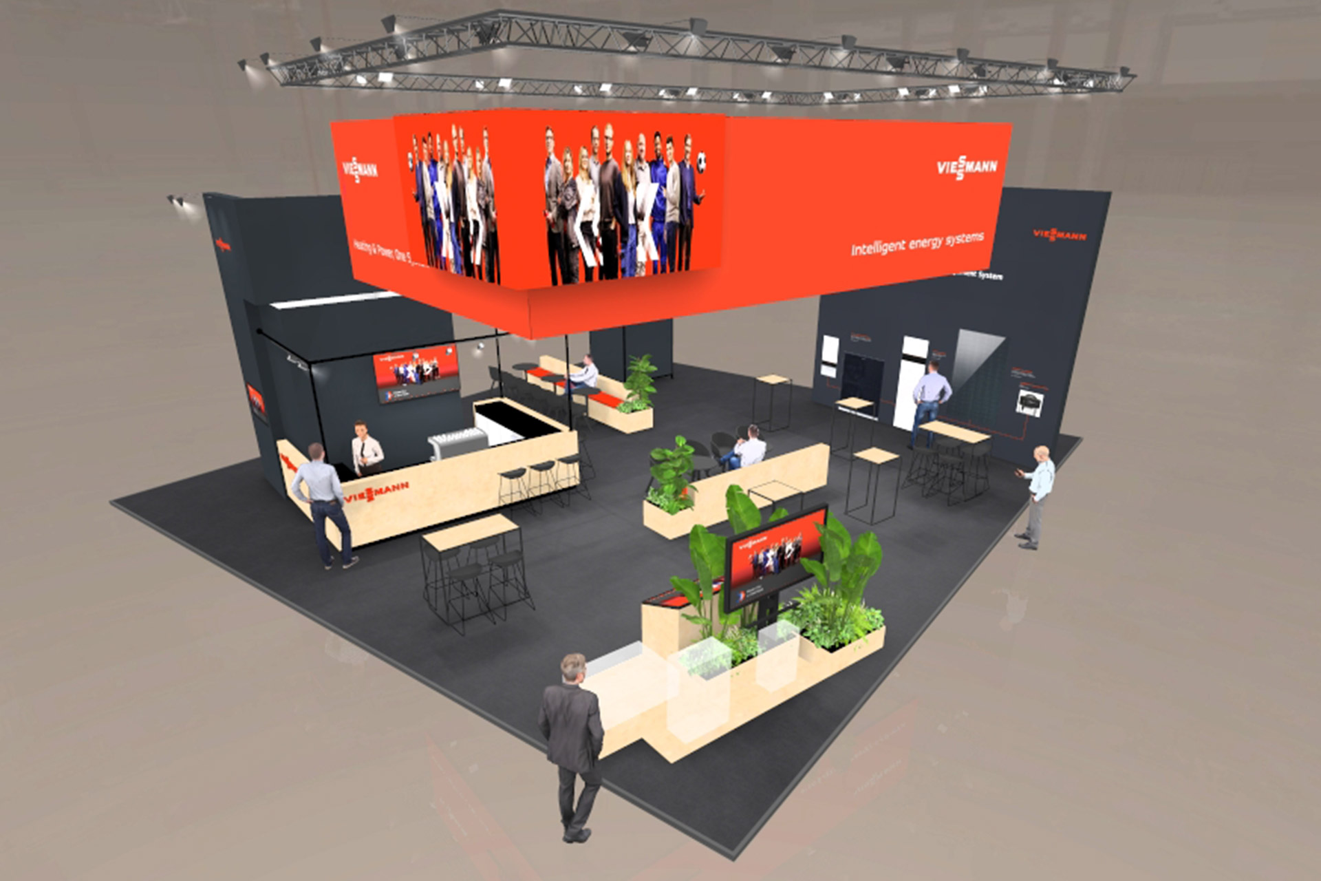 Viessmann booth LED signing VSK