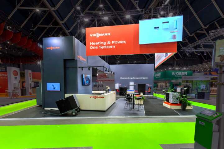 Viessmann booth hospitality desk